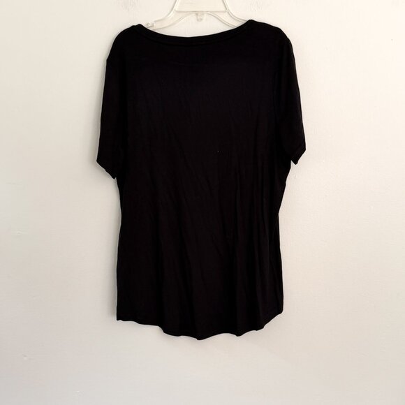 old navy / classic black v neck tee LUXE m - Picture 5 of 5